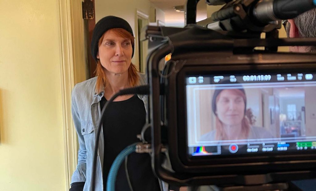 Elizabeth LaPrade on set during a shoot